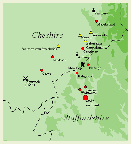 Map of Cheshire-Staffordshire locality