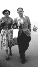 Donald and Joan harding on holiday in the 1950s